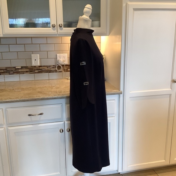 Teri John Navy Sheath Dress with Rhinestone Detail Size 14 - Picture 4 of 11